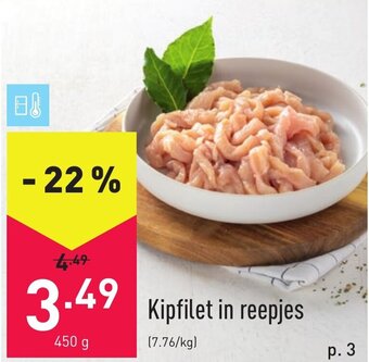 ALDI Kipfilet in reepjes 450g aanbieding