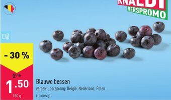 ALDI Blauwe bessen 150g aanbieding