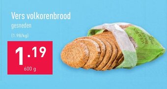 ALDI Vers volkorenbrood 600g aanbieding