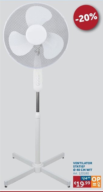 VENTILATOR STATIEF Ø 40 CM WIT