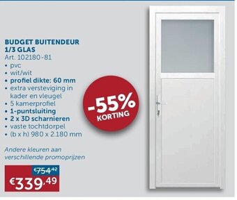 BUDGET BUITENDEUR 1/3 GLAS