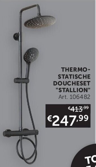 Zelfbouwmarkt THERMO-STATISCHE DOUCHESET "STALLION" aanbieding