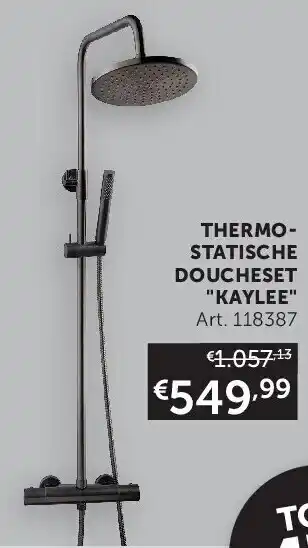 Zelfbouwmarkt THERMO- STATISCHE DOUCHESET "KAYLEE" Art. 118387 aanbieding