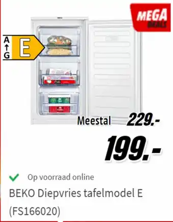 MediaMarkt BEKO Diepvries tafelmodel E aanbieding