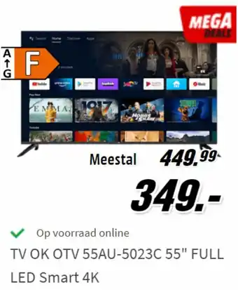 MediaMarkt TV OK OTV 55AU-5023C 55" FULL LED Smart 4K aanbieding