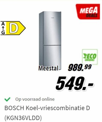 MediaMarkt BOSCH Koel-vriescombinatie D aanbieding