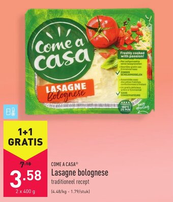 ALDI Lasagne bolognese aanbieding