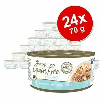 Zooplus 24x70g Grainfree in Gravy Koolvis Applaws Kattenvoer aanbieding