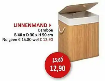 Weba Linnenmand bamboe aanbieding