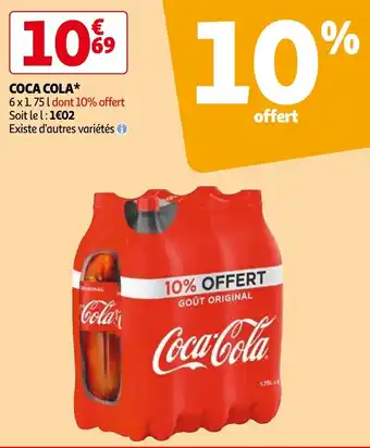 Auchan COCA COLA* 6x1.75 L aanbieding
