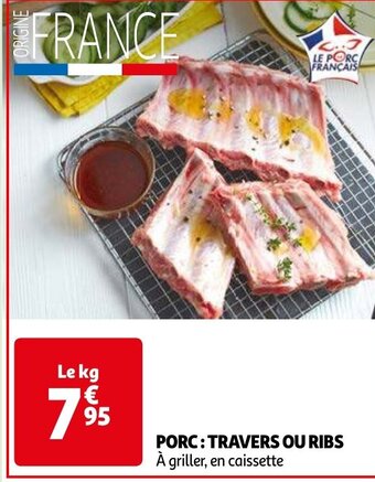 Auchan PORC: TRAVERS OU RIBS aanbieding