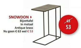 Weba Snowdon bijzettafel aanbieding
