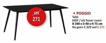 Weba Poggio tafel aanbieding