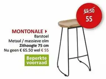Montonale barstoel