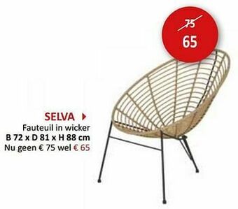 Weba Selva fauteuil in wicker aanbieding