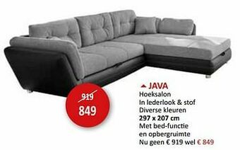 Weba Java hoeksalon aanbieding