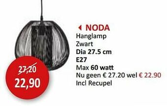 Weba Noda hanglamp aanbieding