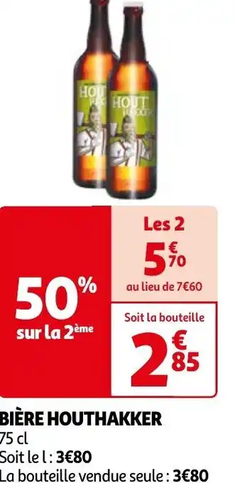 Auchan BIÈRE HOUTHAKKER 75 cl aanbieding