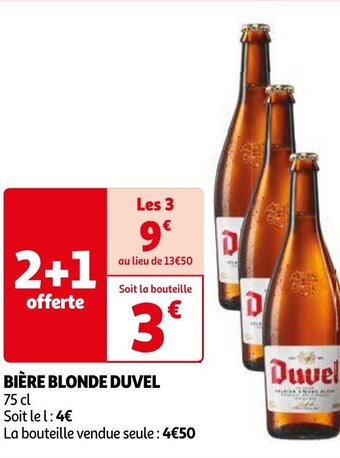 DUVEL BIÈRE BLONDE 75 cl