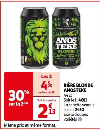 Auchan ANOSTEKE BIÈRE BLONDE 44 cl aanbieding