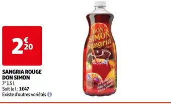 Auchan DON SIMON SANGRIA ROUGE 1.5L aanbieding