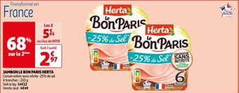 Auchan JAMBON LE BON PARIS HERTA aanbieding