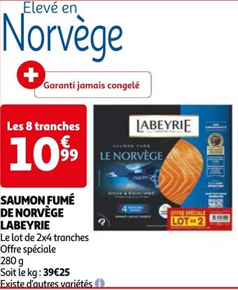 Auchan LABEYRIE SAUMON FUMÉ DE NORVÈGE aanbieding