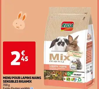 MENU POUR LAPINS NAINS SENSIBLES RIGAMIX 700g