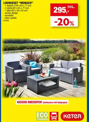 Hubo Keter LOUNGESET "MONACO" aanbieding