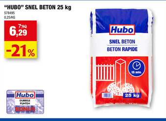 Hubo "HUBO" SNEL BETON 25 kg aanbieding