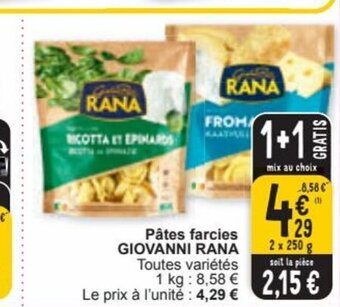 Cora Pâtes farcies GIOVANNI RANA aanbieding