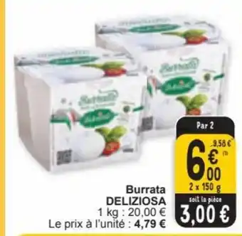 Cora Burrata DELIZIOSA 2 x 150g aanbieding