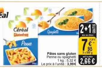 Cora Pates sans gluten 3 x 500g aanbieding
