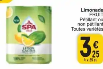 Cora Limonade fruit 4 x 25cl aanbieding