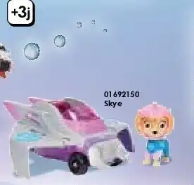 Paw patrol aqua pups deluxe voertuig met skye