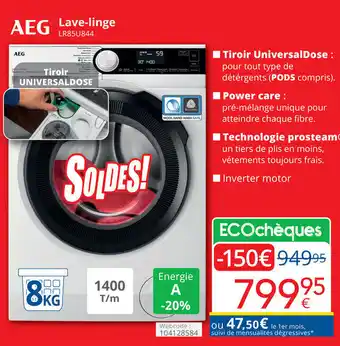 Eldi Lave-linge LR85U844, 8 kg aanbieding