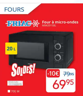 Eldi Four à micro-ondes MIW2015BL, 700 W / 20 l aanbieding