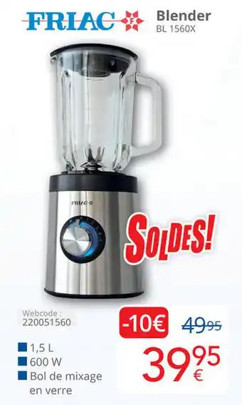 Eldi Blender BL 1560X, 1,5 L, 600 W, aanbieding