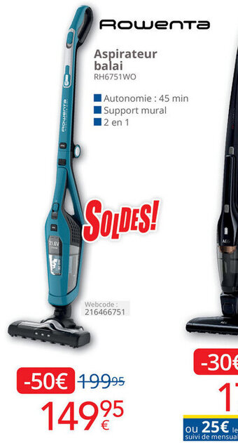 Eldi Aspirateur balai RH6751WO aanbieding