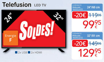 Eldi Telefusion LED TV, 24" / 60 cm aanbieding