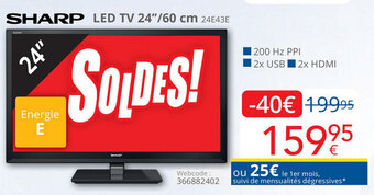 Eldi LED TV 24"/60 cm 24E43E aanbieding