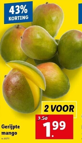 Lidl Gerijpte mango aanbieding