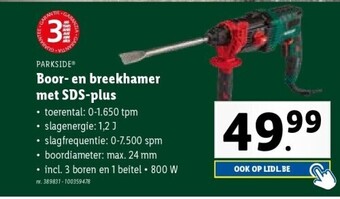 Lidl Boor- en breekhamer met sds-plus aanbieding