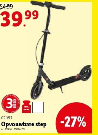 Lidl Opvouwbare step aanbieding