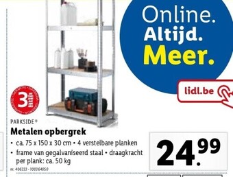 Lidl Metalen opbergrek aanbieding