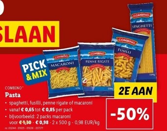 Lidl Pasta aanbieding