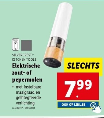 Lidl Elektrische zout- of pepermolen aanbieding