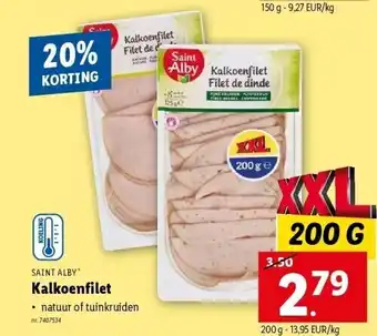Lidl Kalkoenfilet 200g aanbieding