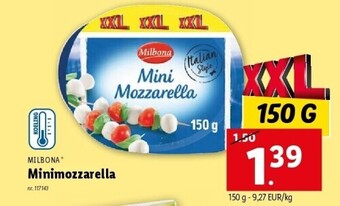 Lidl Minimozzarella 150g aanbieding