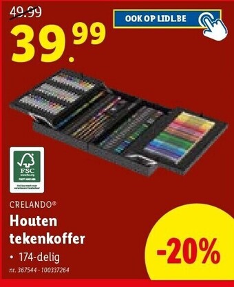 Lidl Houten tekenkoffer aanbieding